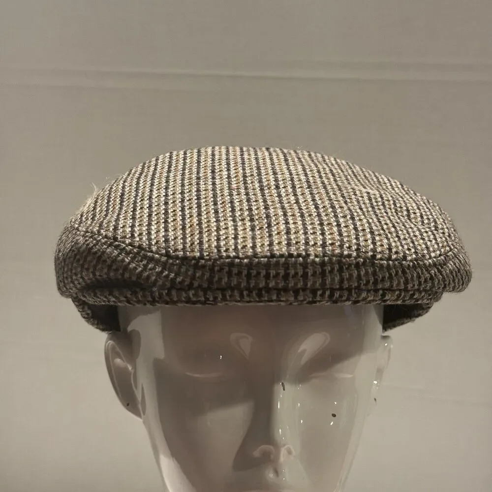 Vintage Kangol Heritage Tweed Lined Newsboy Flat Hat Cap Men's